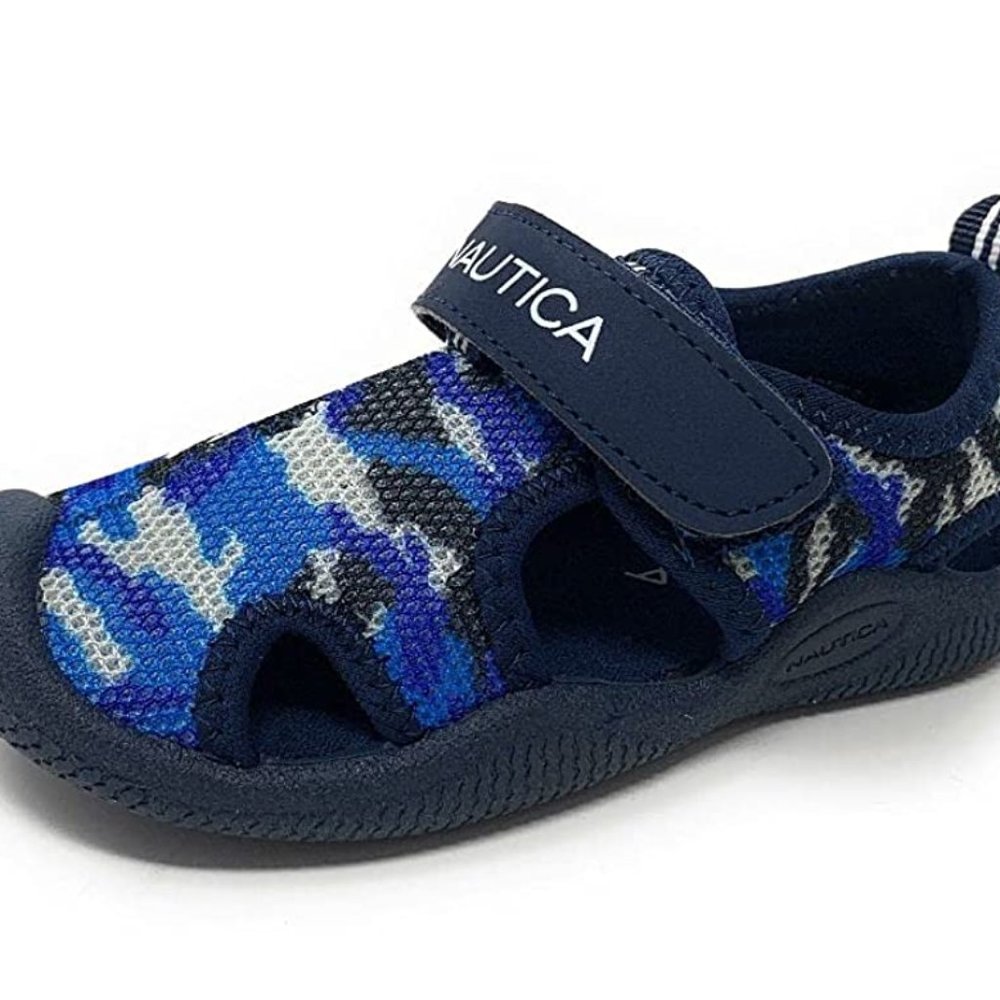 Nautica Kids Camo Blue Water Shoes - Mesh with Velcro